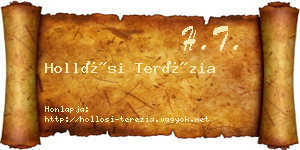 Hollósi Terézia névjegykártya